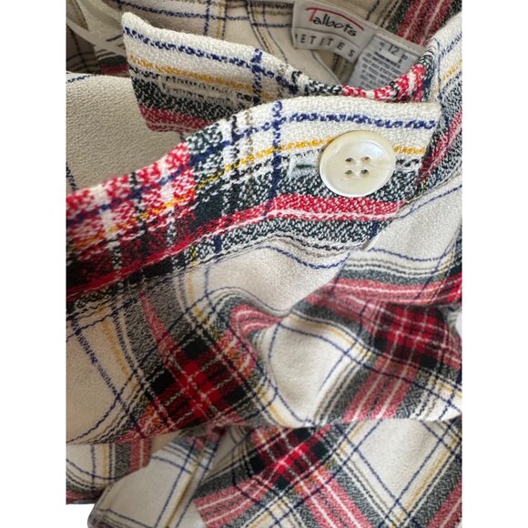 Talbots 12 Petite Tartan Plaid Wool Blend A-Line Skirt - Picture 9 of 16